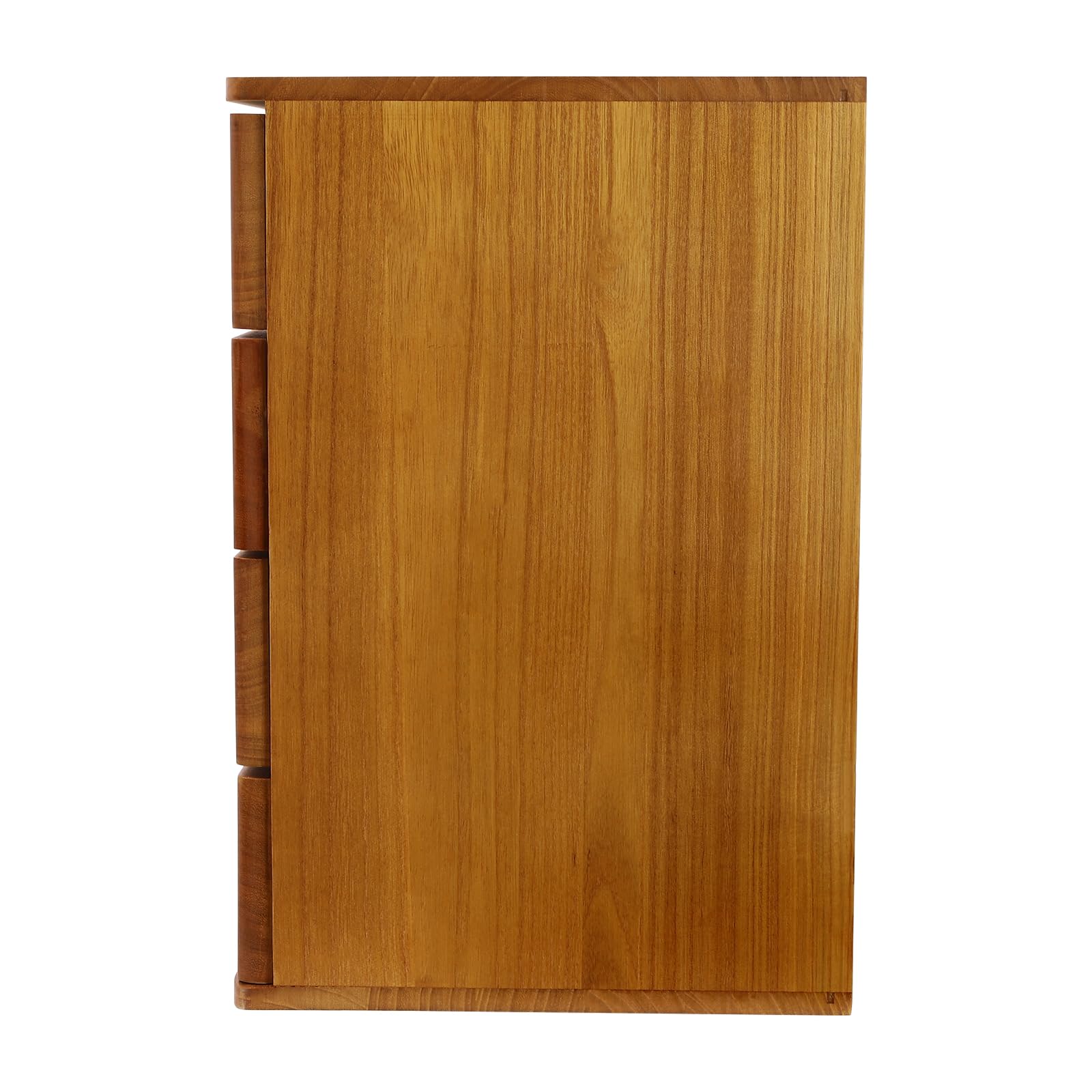 Armadietto portaoggetti in legno a 4 ripiani con serratura, cassettiera in legno Tung, organizzatore da scrivania compatto, armadietto da ufficio preassemblato