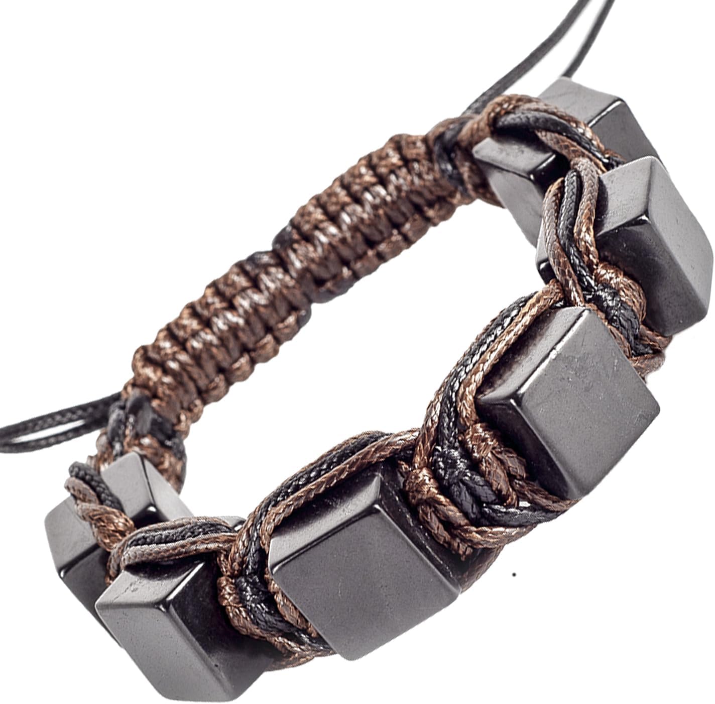 Shungite Bracelet - for Grounding - when Worn absorbs the influenses from electronic Gadjet - Real Shungite Stone Type II - Comes wich Certificate