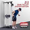 Máquina de jalón dorsal con cable, montaje en pared, capacidad de 400 libras, sistema de polea doble, 20 ajustes de altura, máquina de cable compacta para gimnasio en casa 3