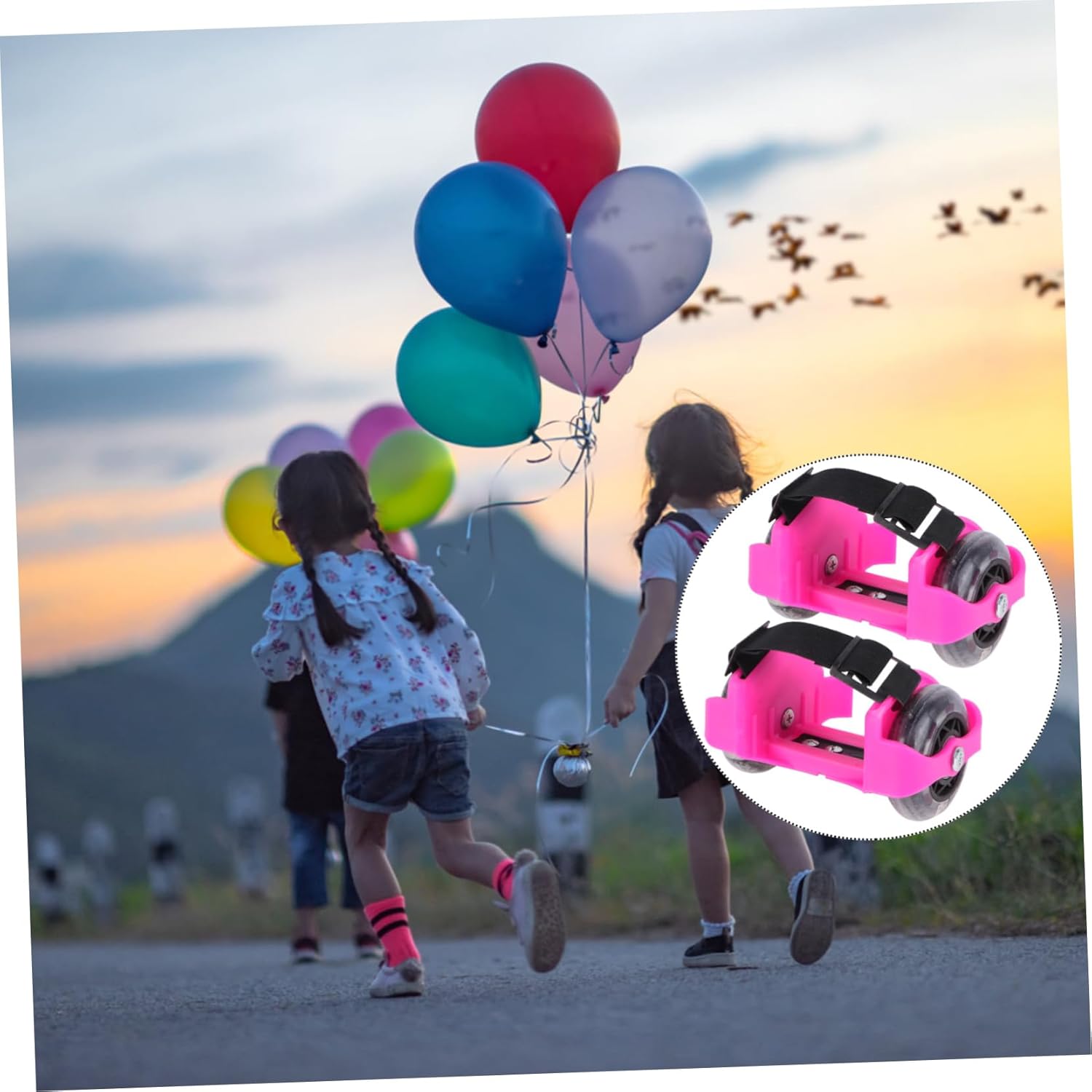 Adjustable Roller Shoes with Light Up Glitter Wheels for Outdoor Sports Durable Decompression Skate Shoes for Boys and Fun Balance Exercise Gift