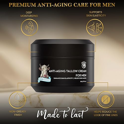 Miniatura 3 de Wrinkle Defense - Bálsamo de ternera para hombres, bálsamo de sebo para la piel, hidratante para la cara, crema hidratante antienvejecimiento para