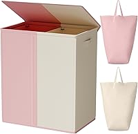 Vista 10 de WOWLIVE Cesta Doble de Lavandería con Tapa y Bolsas de Lavandería Extraíbles, Cesta Grande de Lavandería de 154L, Cesta Plegable para Ropa Sucia