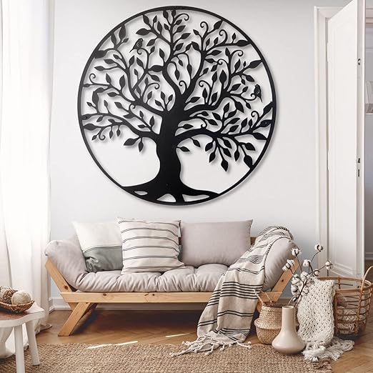 Tree of Life Decor, Metal Branch Wall Art, Black Wall Decor, Tree of