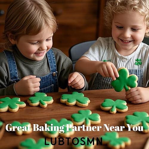 Miniatura 2 de Juego de cortadores de galletas de trébol, tamaño 3.5 pulgadas, 2.8 pulgadas, 2 pulgadas, 3 piezas, cortadores de galletas para decoraciones de