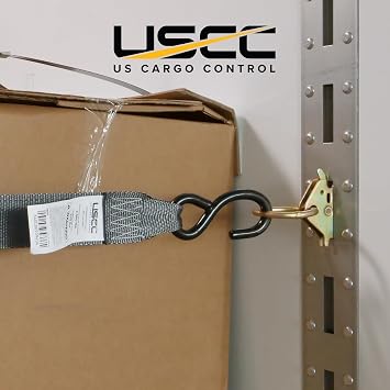 US Cargo Control E Track Tie Down with O Ring, 2 Inch E Fitting for E Track, Quickly and Easily Secure Cargo for Transport in an Enclosed Van, Truck, Or Trailer, Use with Series E Track, 4 Pack