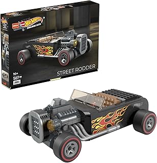 Mega Hot Wheels Street Rodder Racecar Building Set with 493 Pieces with Micro Figure Driver Figure, Toy Gift Set for Adult Builders