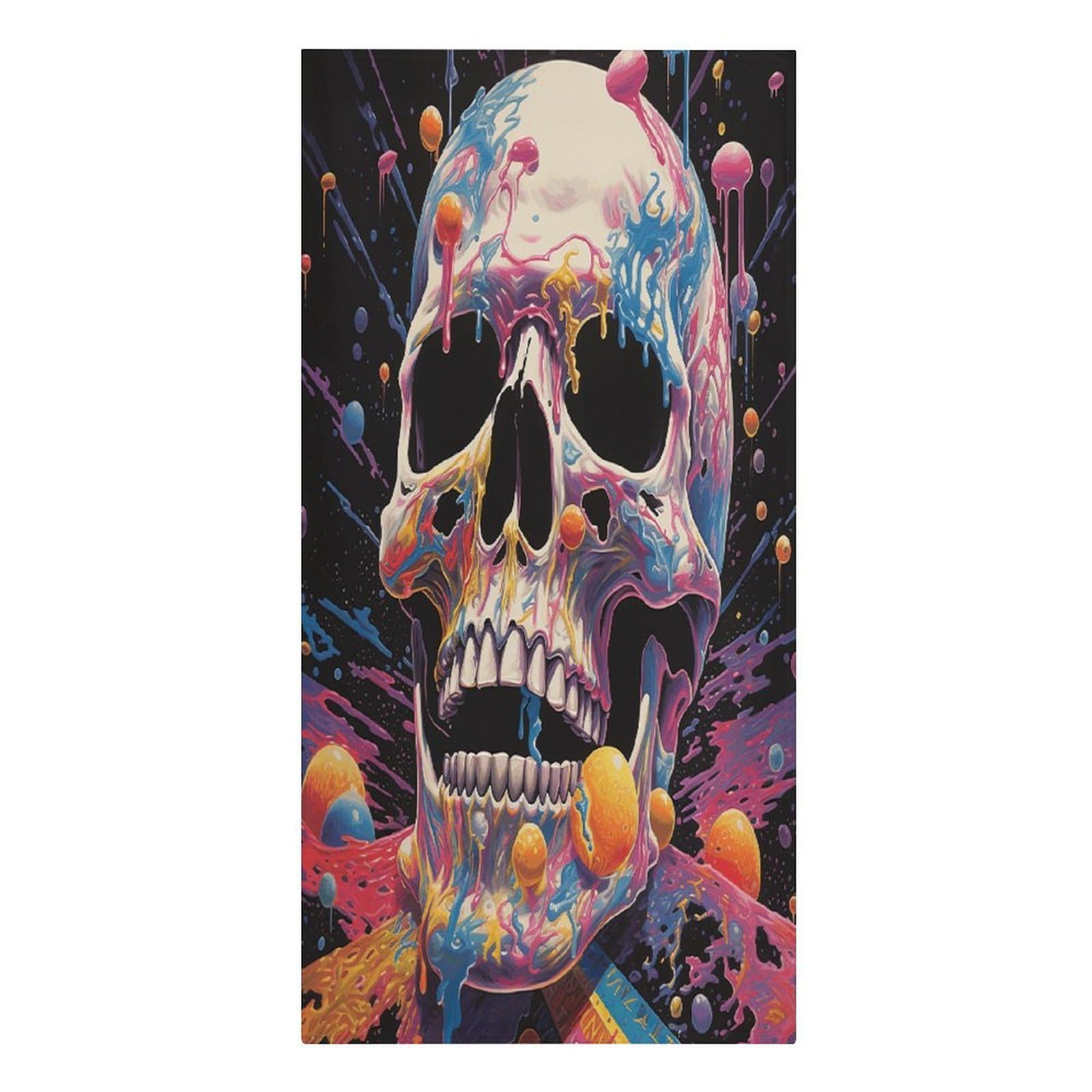 Adfgyerh Women's Style Skull And Ice Cream Microfiber Sand Free Towels Large Quick-Dry. Beach Towel For Swimming Pool Camping Beach .Beach Accessories， They Are Essential Accessories For Adults, And Men, Vacation Gif
