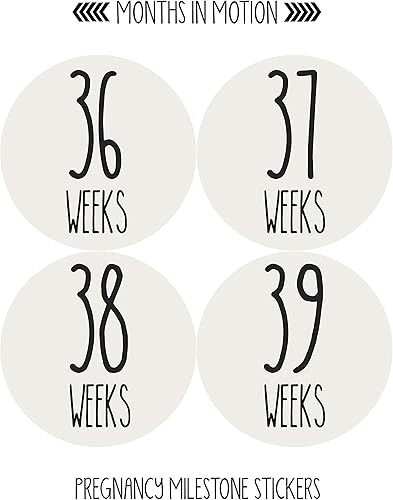 Miniatura 8 de Calcomanías de crecimiento del embarazo, de semana a semana, embarazada esperando fotos, recuerdo de maternidad, panza de bebé, calcomanías