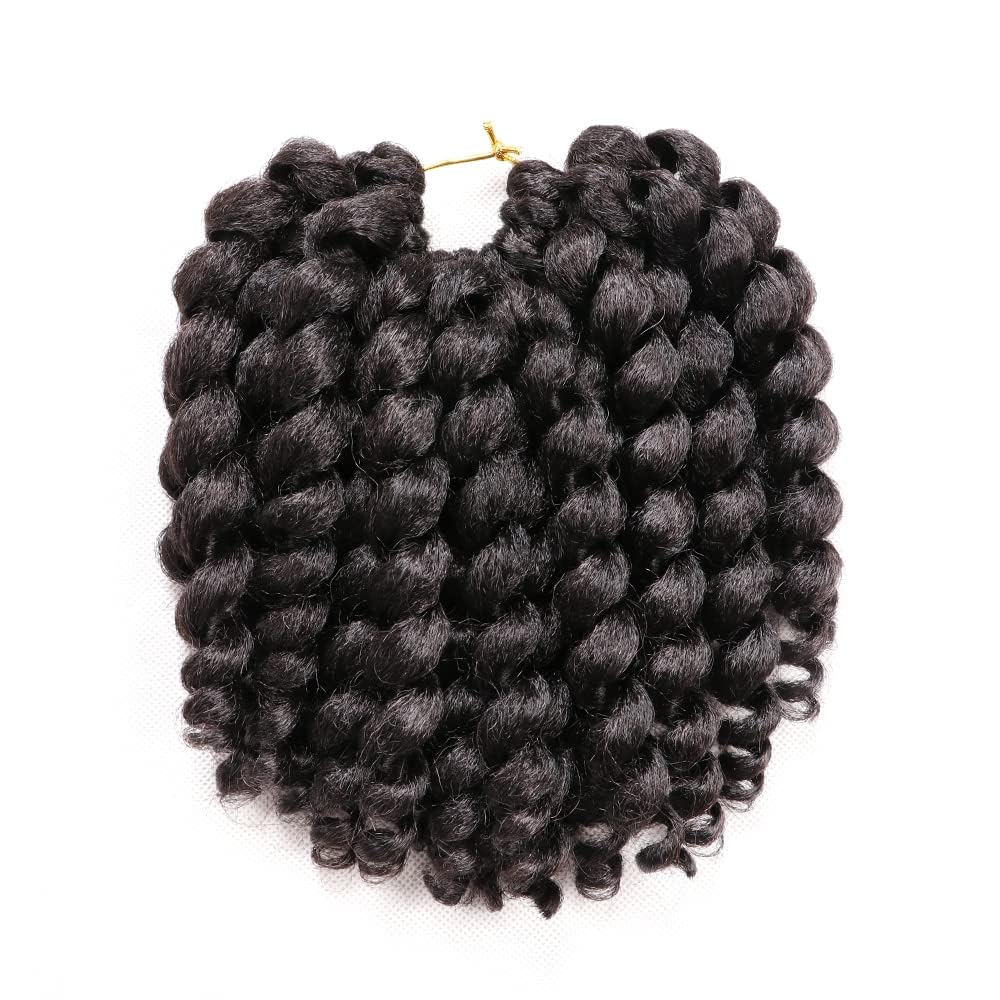 8 Inch Jamaican Bounce Crochet Hair 22 Strands Jumpy Wand 4 Packs Curly Crochet Hair for Black Women (8 Inch (Pack of 4), #2)