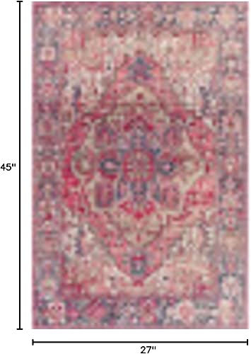 Vista 22 de Artistic Weavers Alfons Medallion Oriental área de la alfombra, 2 pies con 3 pulgadas x 3 pies con 9 pulgadas, color rojo brillante/oro Oro rojo