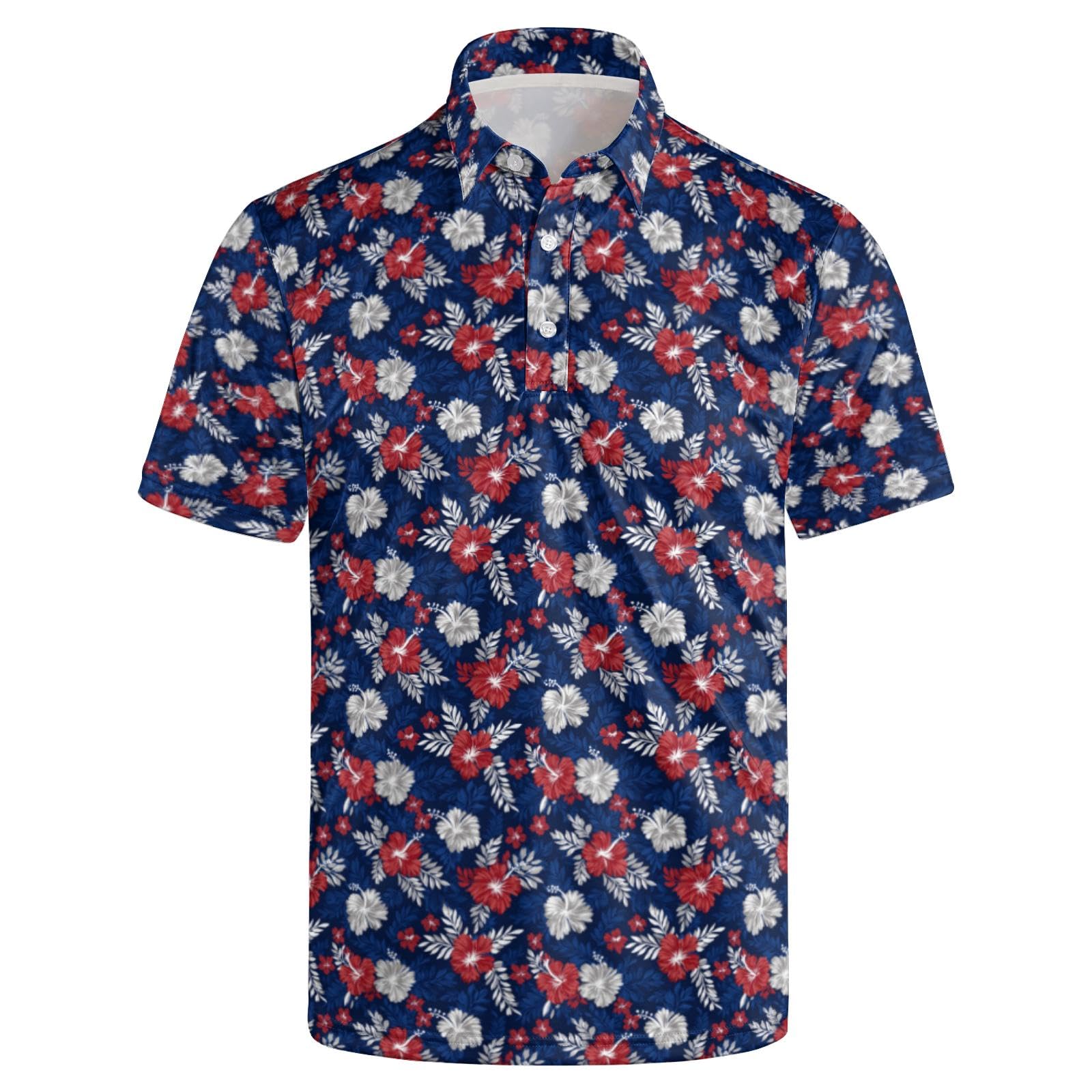 Men's Funny Golf Shirt Short Sleeve, Casual Polo Shirts for Men
