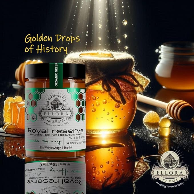 Miel orgánica griega Ellora Farms 450g sin aditivos miniatura 8
