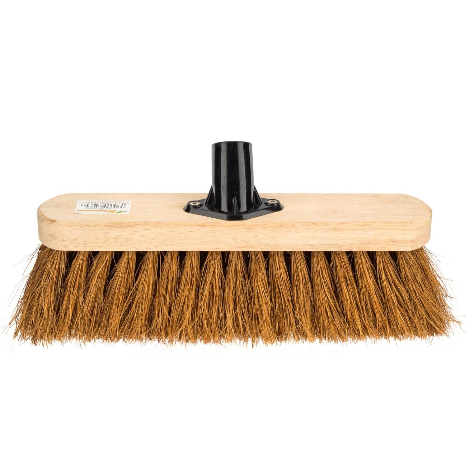 HOMESHOPA 12 Inch Soft Coco Indoor Outdoor Sweeping Broom Head, Heavy Duty Cleaning Brush for Any Surface Wooden Floor Decking and Paving Slabs