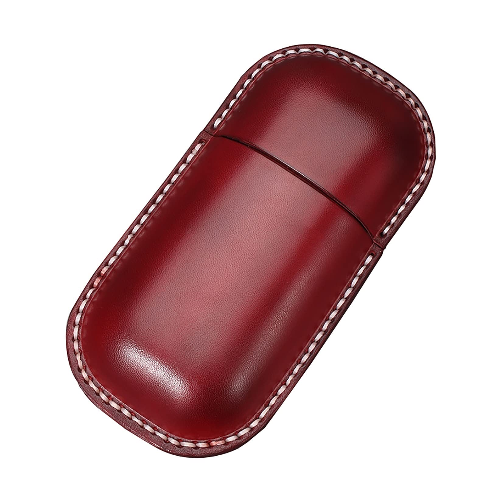 Przenośne pudełko na okulary Przenośne kreatywne etui na okulary skórzane (kolor: czerwony, rozmiar: 17,5 x 9,5 cm)