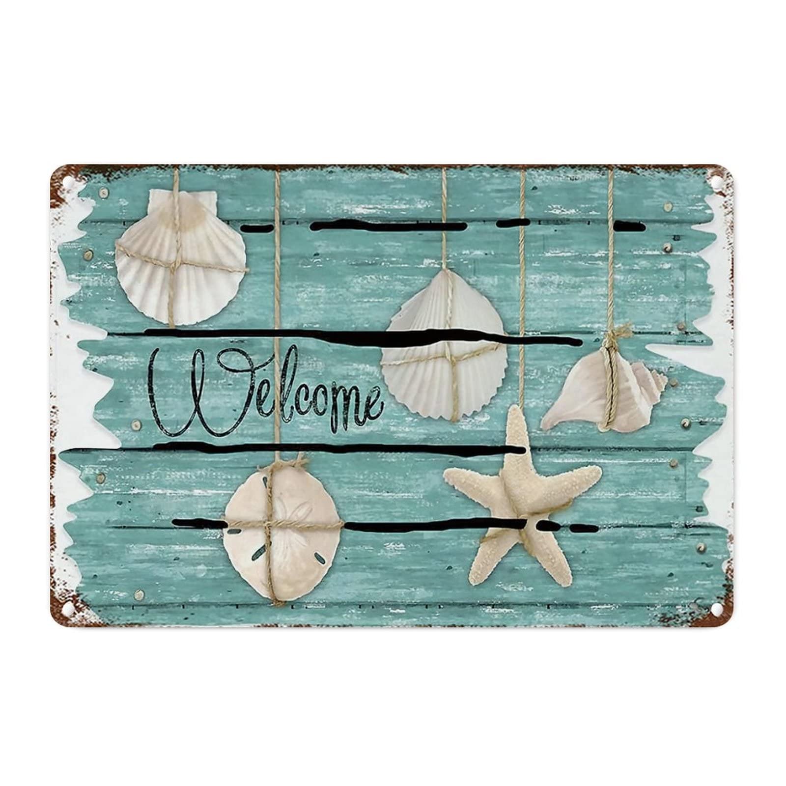 Plaque de metal tortue marine pour evoquer vos souvenirs de vacances