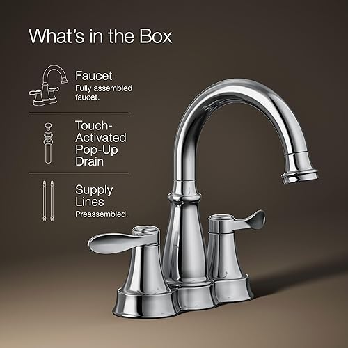 Miniatura 25 de Kohler 27380-4-BN Bellera - Grifo para lavabo de baño, 1.2 gpm, níquel cepillado vibrante Vibrant Brushed Nickel,Cromo pulido,Oil Rubbed