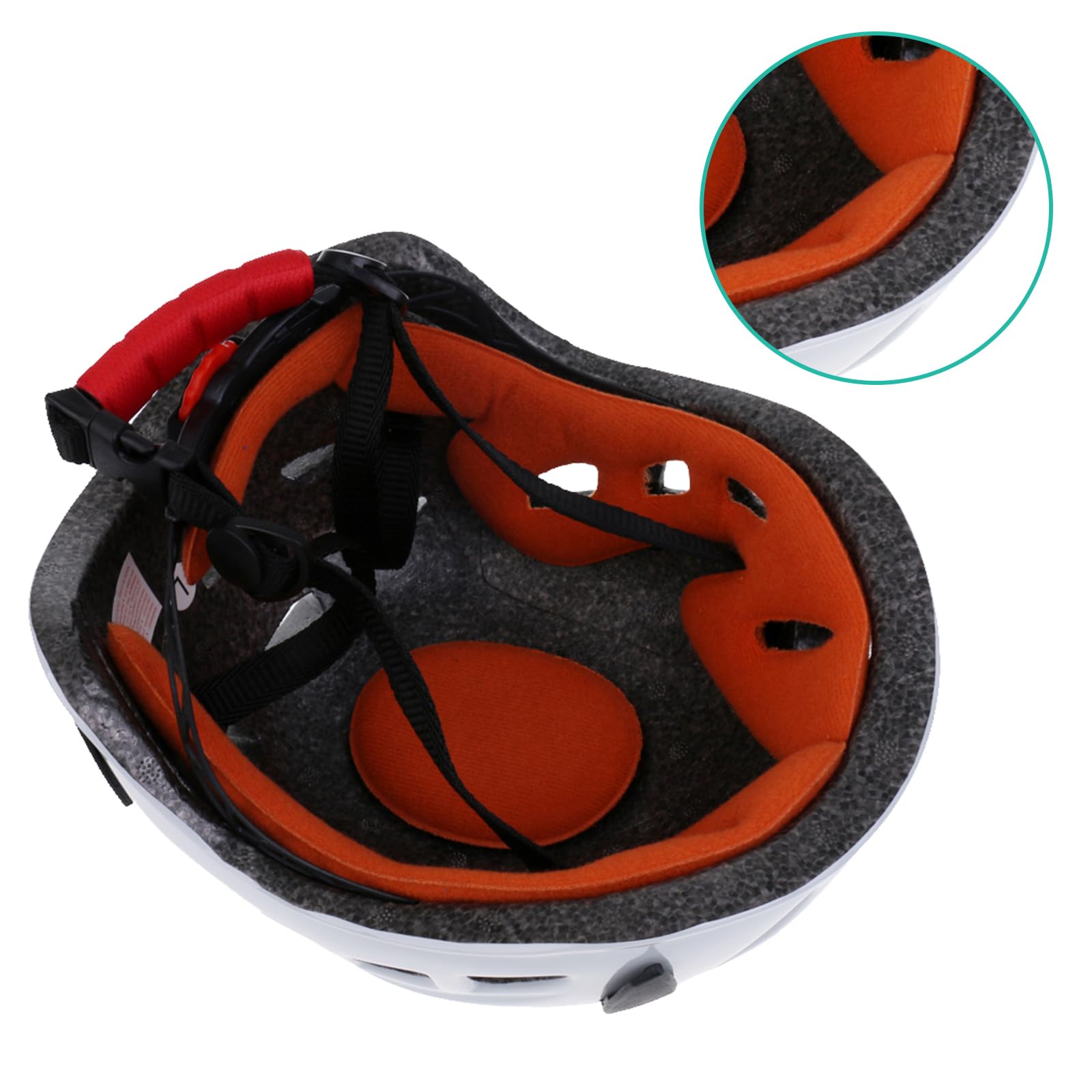 Casque d'escalade pour adultes et enfants - Protection avec doublure EPS pour le rappel, l'alpinisme, la spéléologie - Réglable et ventilé - Blanc