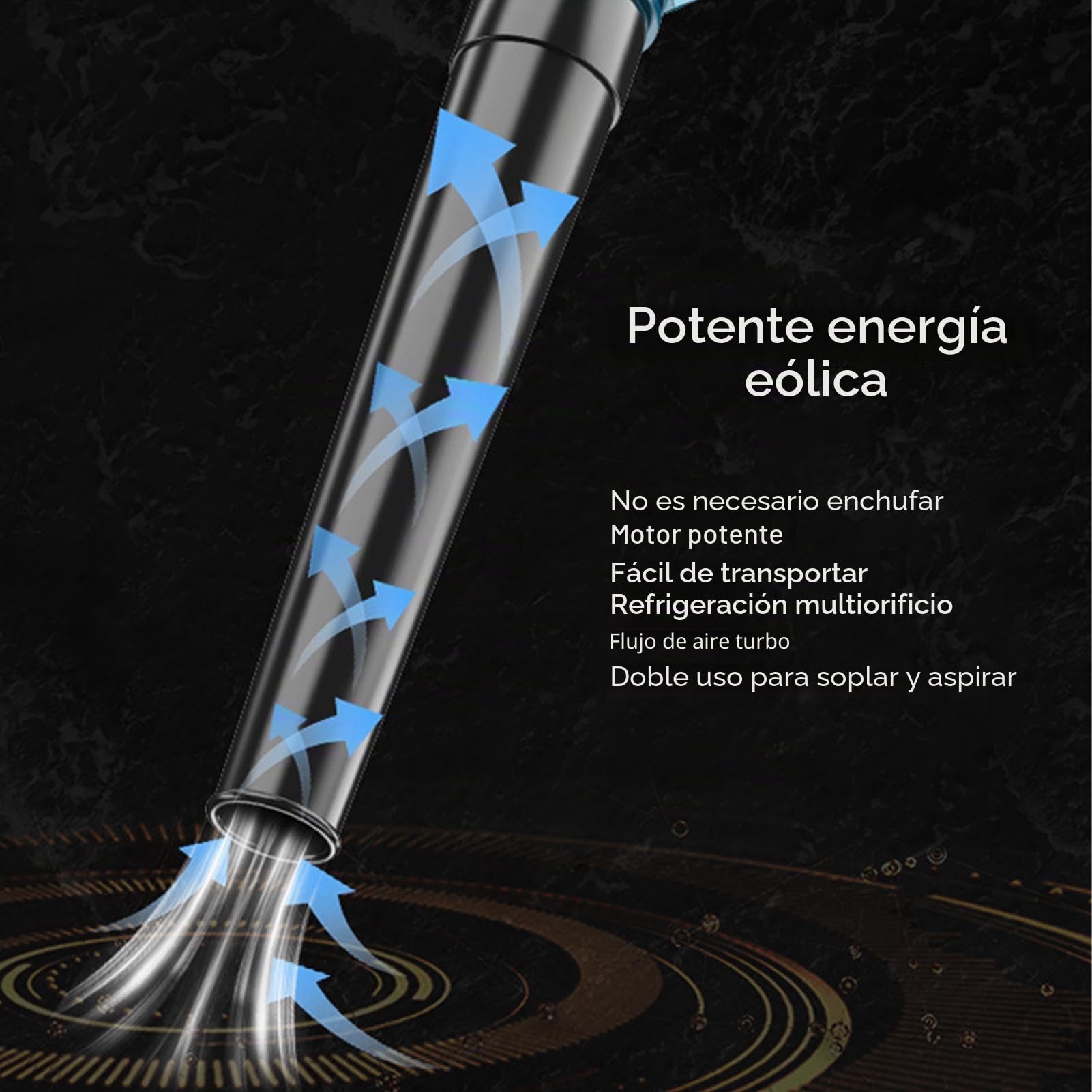 Soplador de Hojas Inalámbrico, Soplador de Hojas Alimentado por Batería de 21V, Mini Aspirador de Hojas Alimentado por Batería de Mano para Soplar Nieve