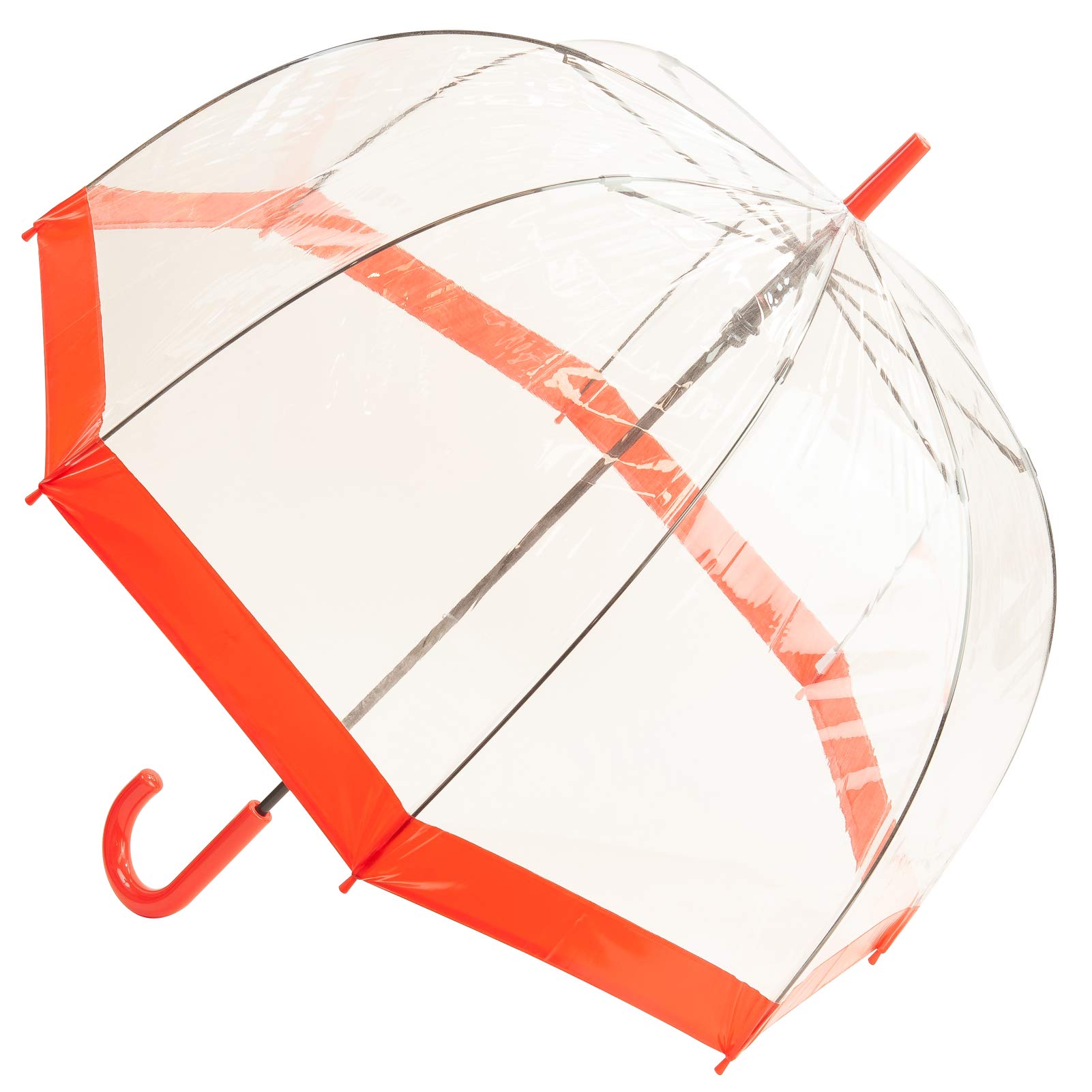 Soake Red Everyday Clear Vinyl Dome Umbrella