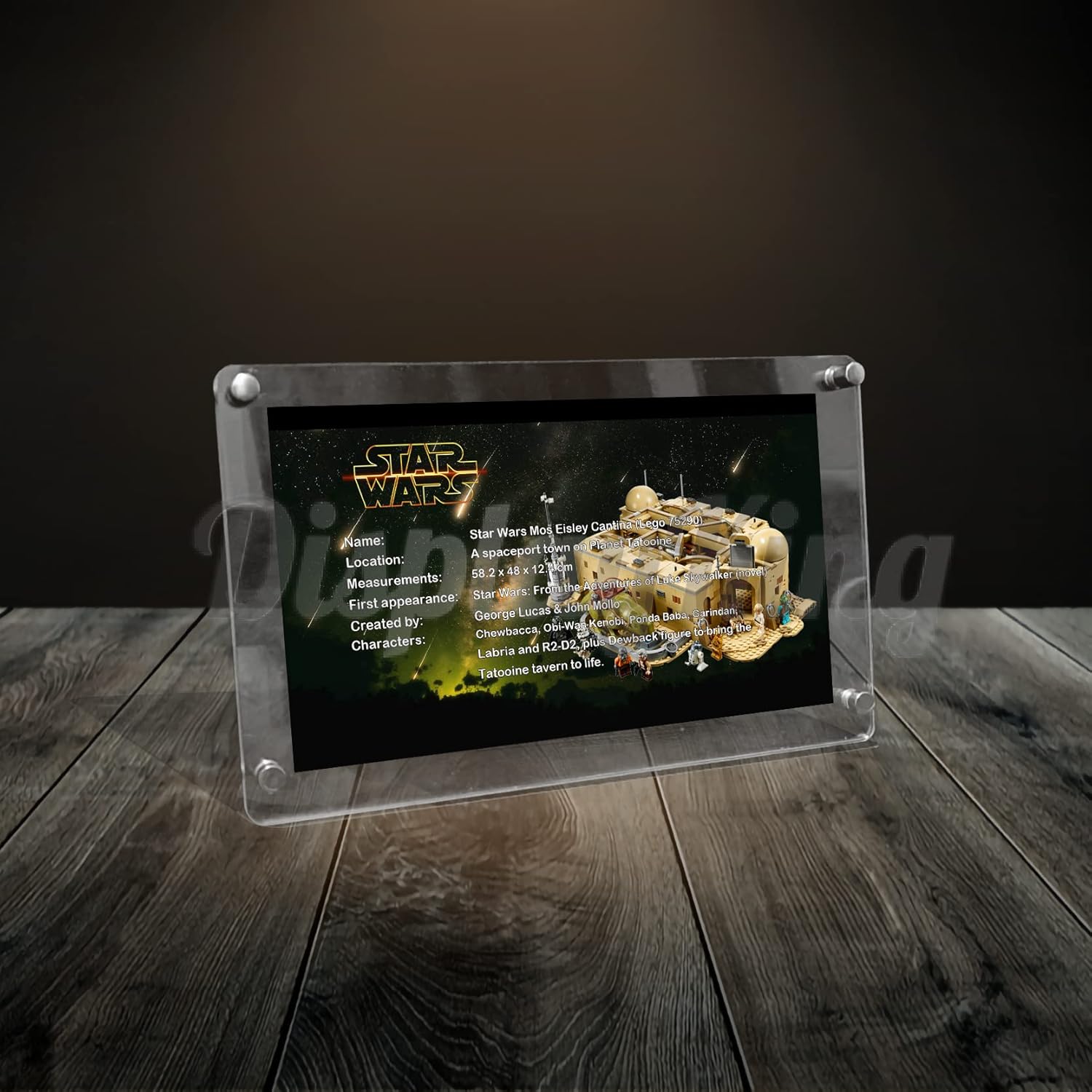 Acrylic Display Photo Frame for Lego Mos Eisley Cantina 75290 (Lego Set is not Included)