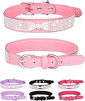 Vista 8 de Collar brillante para perros pequeños, medianos y grandes, collares de perro con diamantes de imitación para perras y machos, collares de cachorros