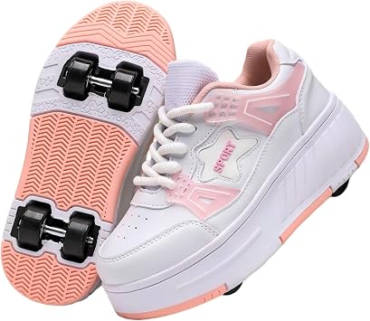 Roller Skate Shoes for Kids Girls Boys Detachable Wheeled Fashion Outdoor Sport Sneakers