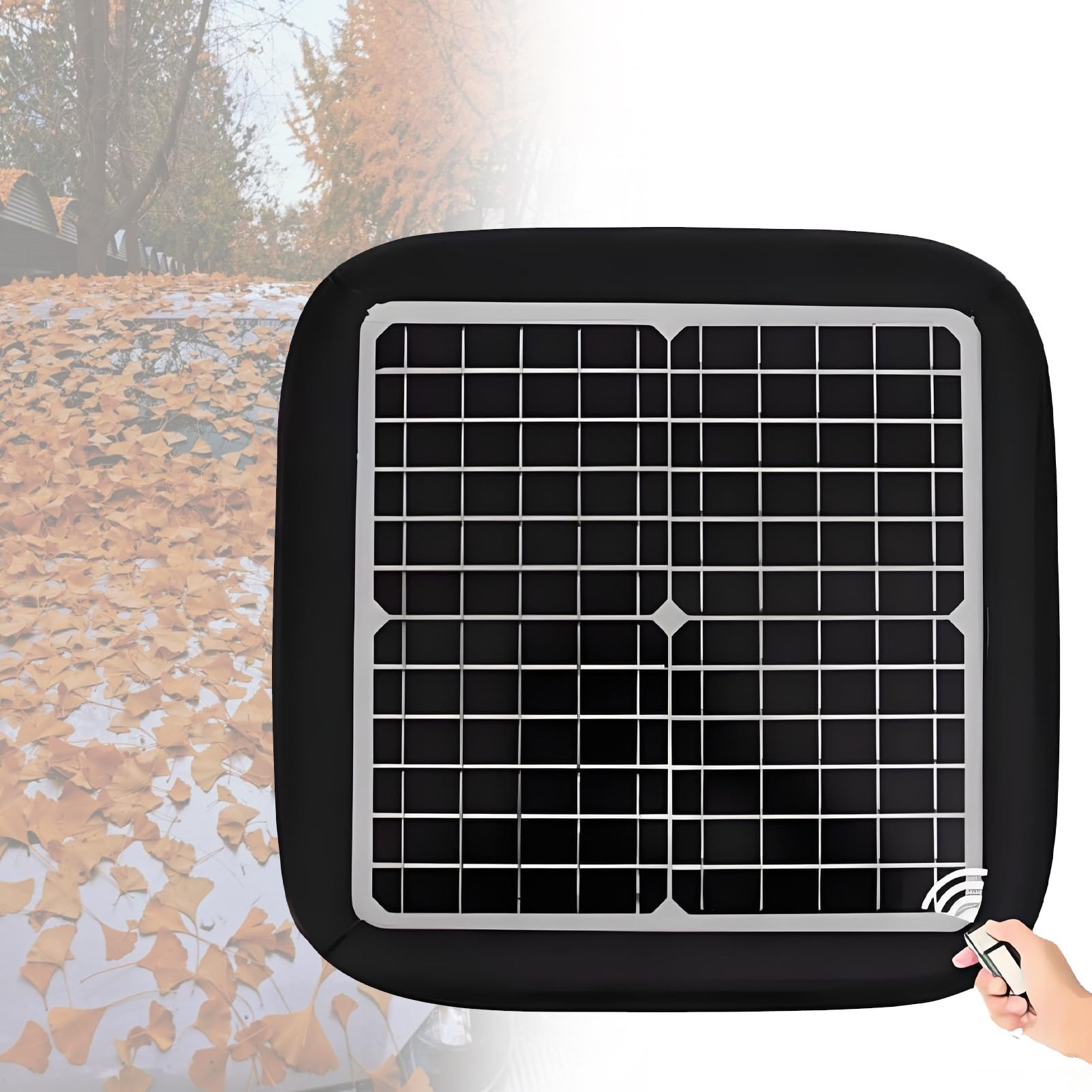 Ofyphth Fully Automatic Solar Car Cover Electric Retractable Vehicle Shelter, Parking Canopy with Remote Operation, Portable All Season Protection, for Sedan SUV MPV. Black-YXL