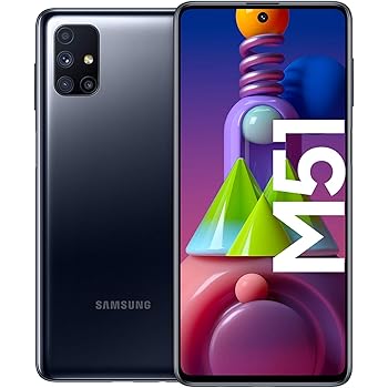 Samsung Galaxy M51 Android Smartphone ohne Vertrag, Quad-Kamera, 6,7 Zoll Infinity-O Super AMOLDED+ Display, starker 7.000 mAh Akku, 128 GB/6GB, Handy in Schwarz, deutsche Version exklusiv bei Amazon