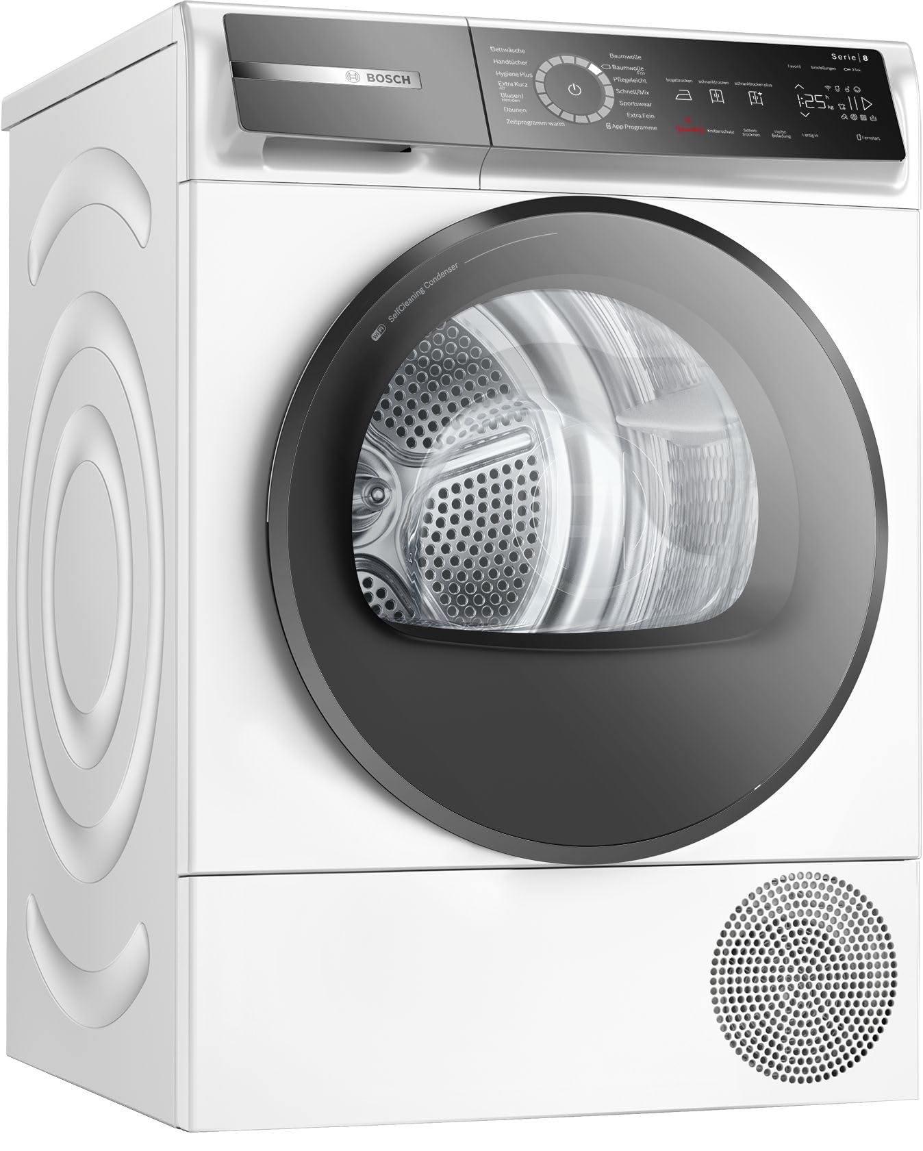 Bosch WQB245B40 - Secadora de ropa Serie 8, con bomba de calor con capacidad de 9 kg, Autodry, SmartDry, Home Connect, diseño antivibración, sistema de secado sensible, color blanco, 60 cm