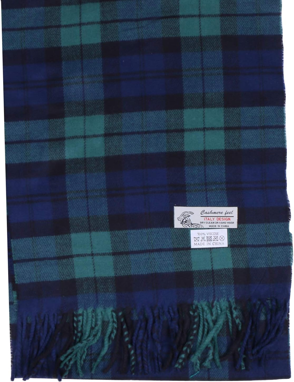 TZ Promise Herringbone Houndstooth Checked Pattern Cashmere Feel Classic Soft Luxurious Winter Scarf For Men Women - Image 2