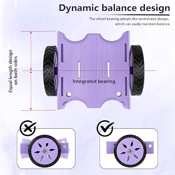 Adjustable Guinea Pig, Rabbit and Hamster Wheelchair for Back Legs Mobility Aid, Soft TPU Tires with Raps (Medium)