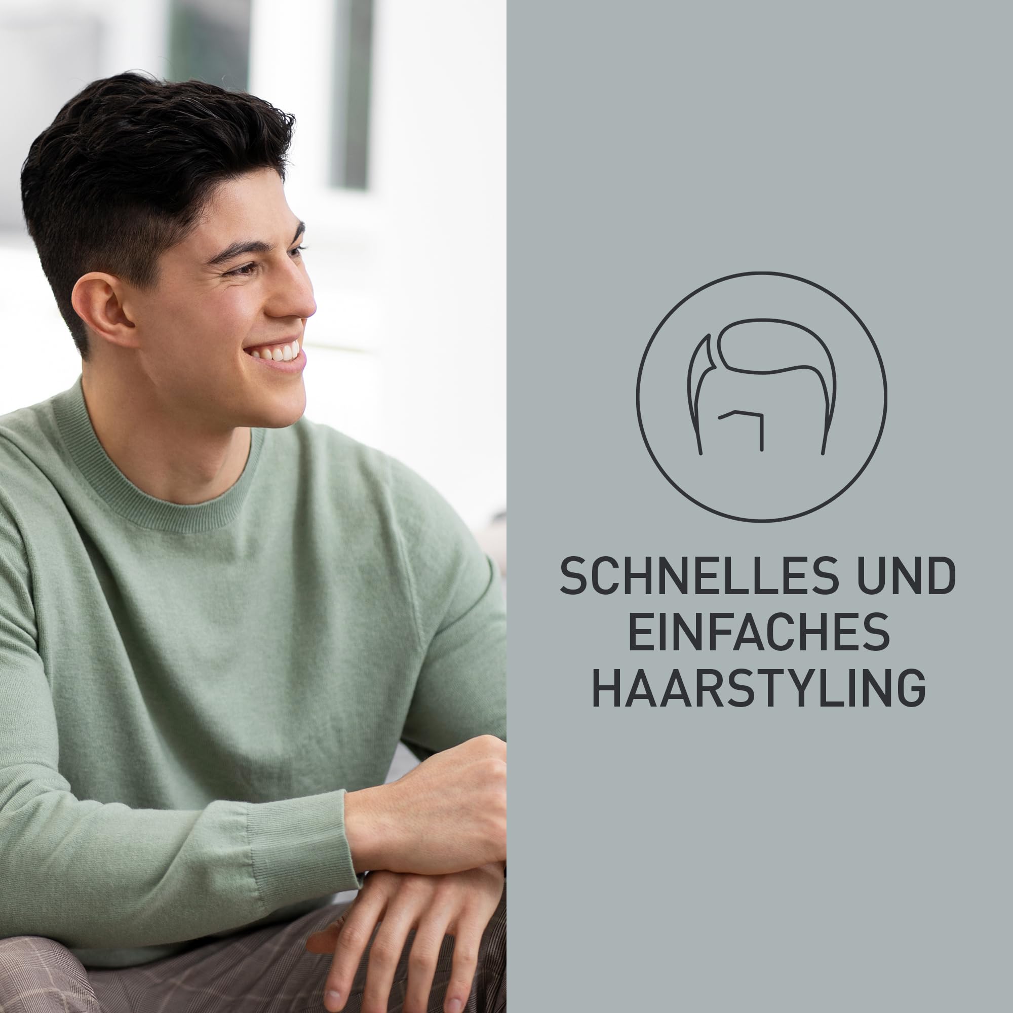 Panasonic ER-GC53K503 Haarschneider, kabelloser wasserdichter Trimmer, 19 Längeneinstellungen, Schwarz