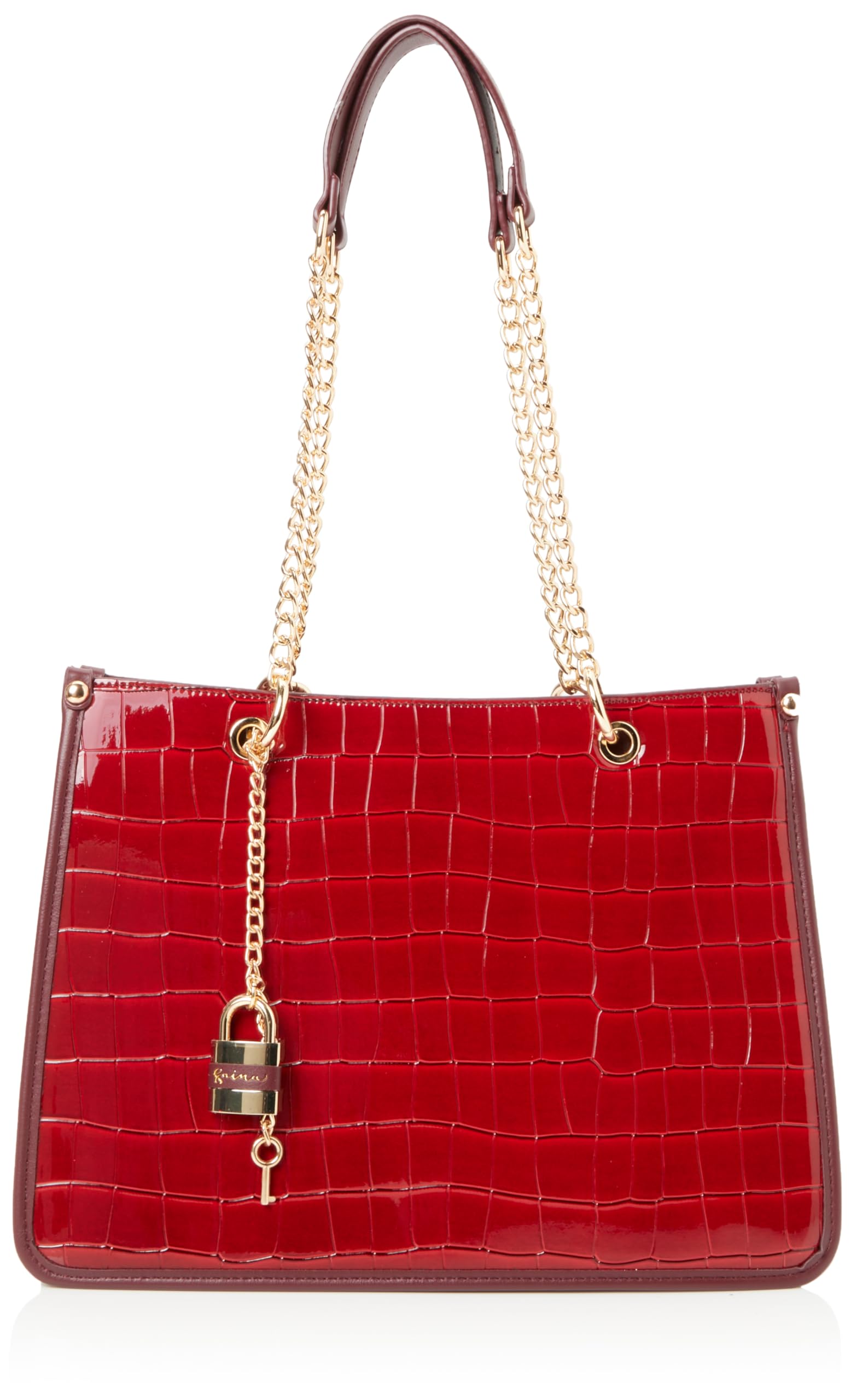 nelice Women's Handbag Shopper, DarkRed, One Size