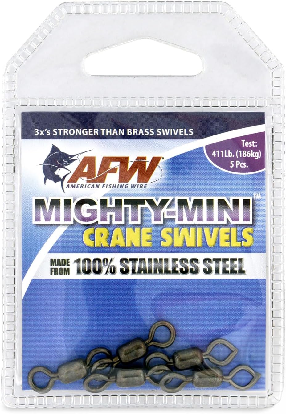 American Fishing Wire Mighty Mini Crane Swivels (100-Percent Stainless Steel)