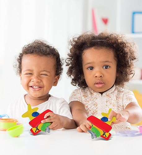 Miniatura 5 de DolliBu - Juguete de baño de dos aviones - Juguete flotante de goma bi-avión, divertido juego de baño para niños pequeños, lindo juguete de