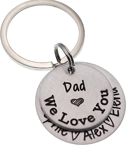 Miniatura 3 de Personalized Father's Day Keychain - Gift for Dad or Grandpa - Mixed Metal Key Chain