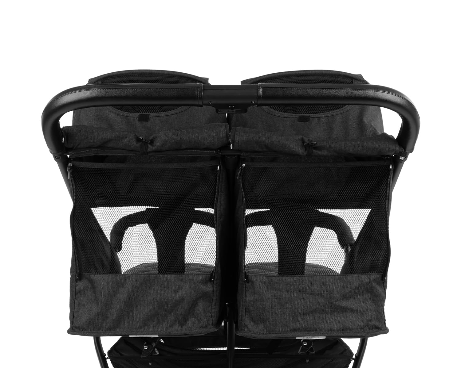 KikkaBoo Carrito Gemelar HAPPY 2, Silla de Paseo Gemelar hasta 15 kg por Niño, Desde el Nacimiento, Plegado, Negro