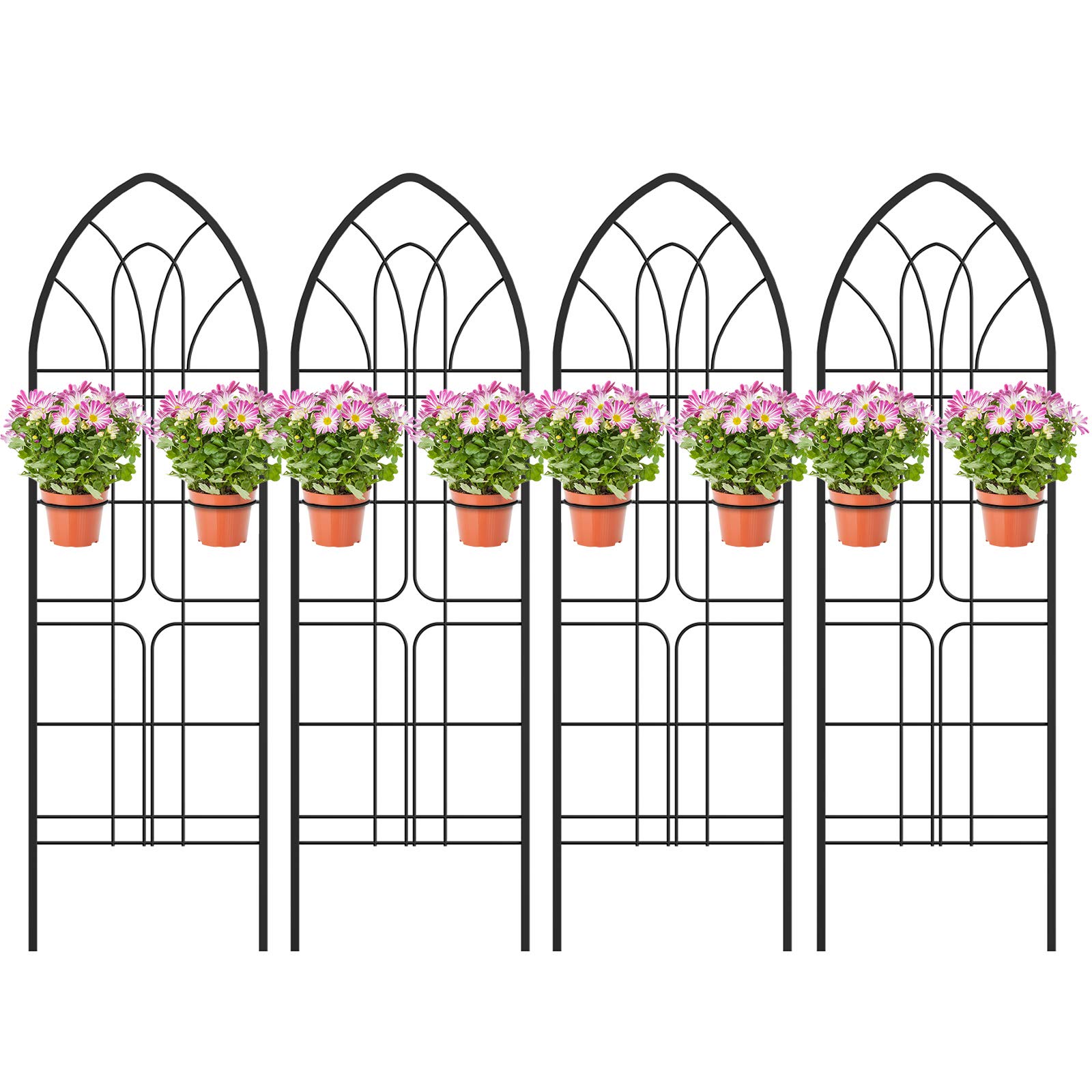 Buy Amagabeli Garden Trellis 72” x21” x 4 Pack Heavy Duty Rustproof Iron Metal Trellis for