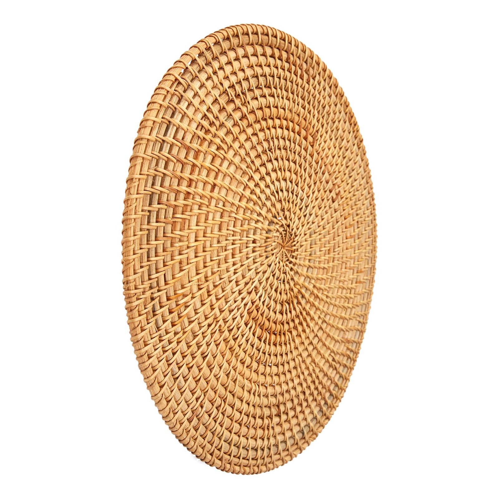 Multifunctional Placemat Natural Rattan Woven Placemats Round Tableware Mats Pad Dining Table Supplies Natural Table Mat