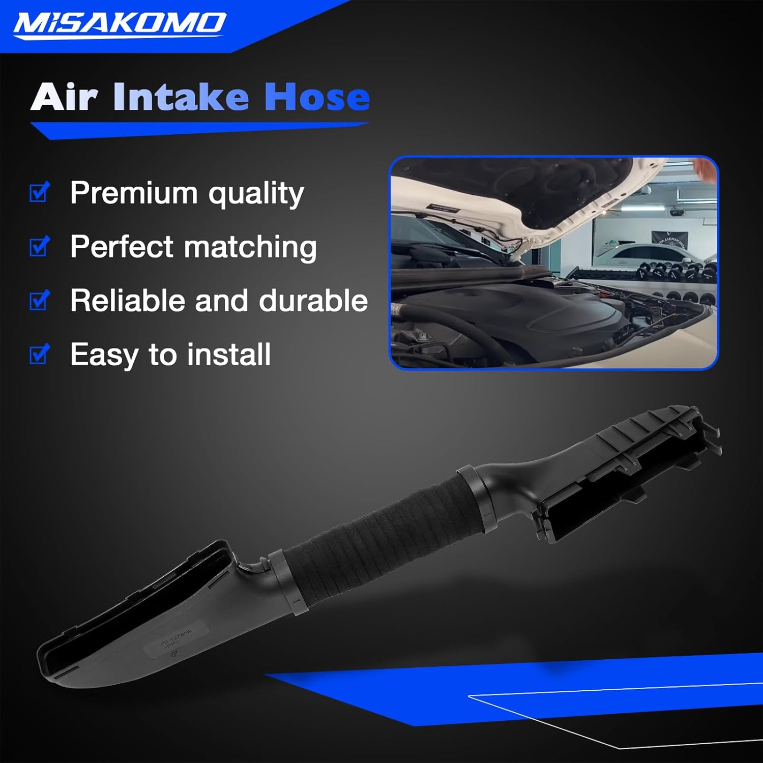 Engine Air Cleaner Intake Inlet Hose Tube Compatible with Mercedes-Benz 2014-2018 CLA250, 2015-2018 GLA250, 2015-2018 GLA45 AMG, 2016-2017 CLA200, 2015-2017 GLA200 Replace# 2700900382 2700900282