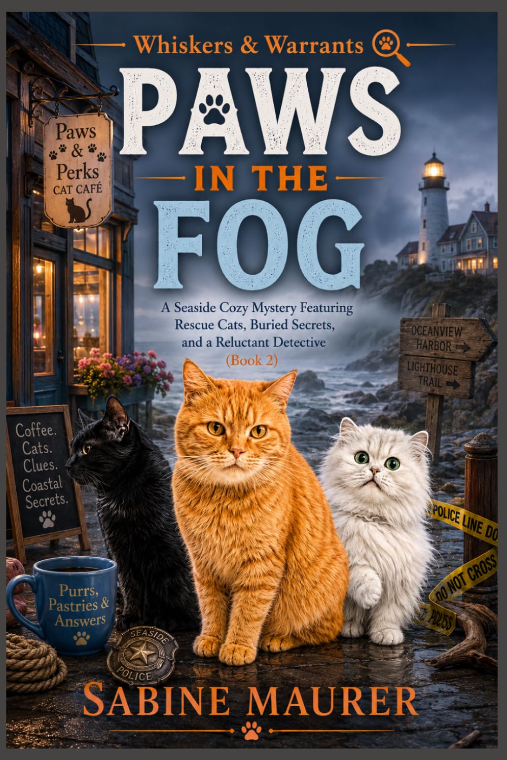 Paws in the Fog: A Seaside Cozy Mystery Featuring Rescue Cats, Buried Secrets, and a Reluctant Detective (Book 2) (Whiskers & Warrants)