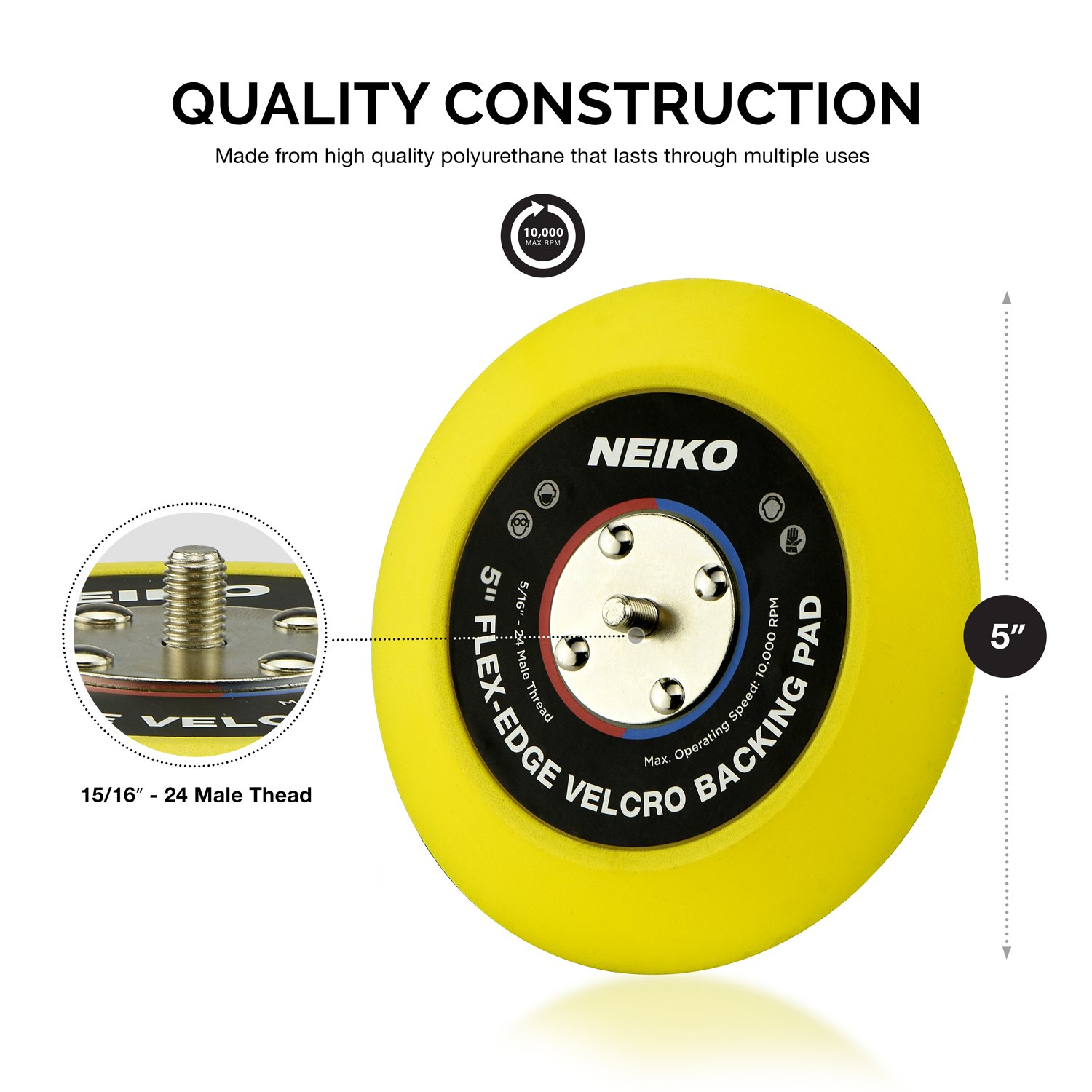 kinakoページ② Amazon.com: Neiko 30266A Flexible-Edge Hook-and-Loop PU Backing