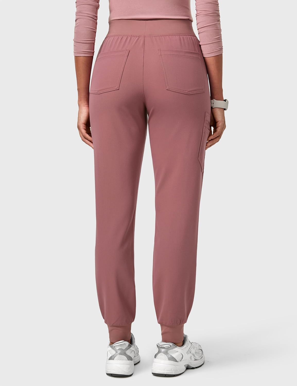 Womens High Waisted Jogger Scrub Pants - Soft Stretch Yoga Waistband Medical Bottoms with 7 Pockets Anti-Wrinkle