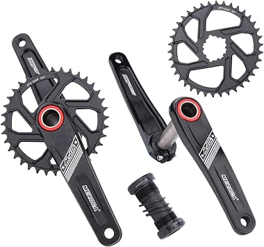 MEROCA Mountain Bike Crank 170mm Cranksets Hollow one-Piece Crankset CNC GXP Direct Mount Crankset 36/38T Suitable for 9/10/11/12 Speed