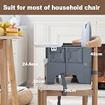 Compact Folding Floor Seat for Dining Table,Travel Booster Seat for Baby,Full Body Washable, Portable Highchair Easy Fold and Go,Gray