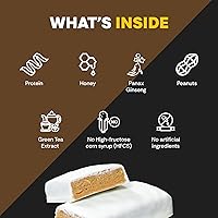 Vista 7 de 10th Tee PLUS+ Peanut Honey Bars made with Natural Ingredients Golf Energy Bar, Easily Digestible Bar Healthy office Snacks Best breakfast bars