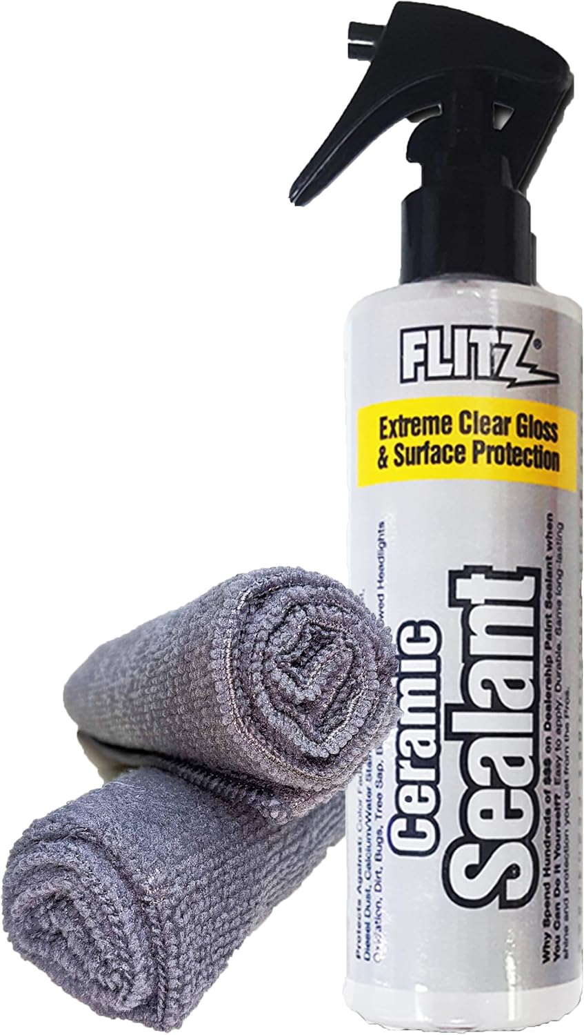 Flitz Ceramic Spray Sealant and Paint Protectant: Shine, Protect + Seal Clear Coat, Plastic,1 Application Lasts up to 12 Months, Made in USA