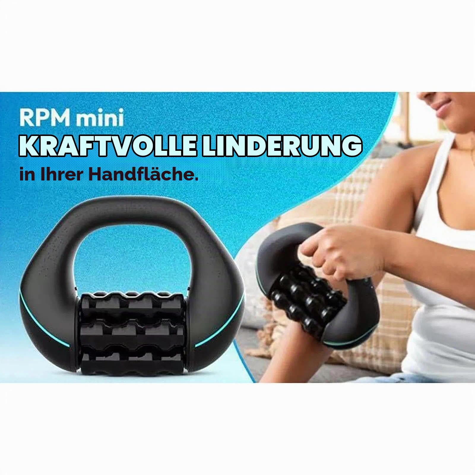 Marvixor Massageroller Elektrisch, Luminis Flow Relief Massage Roller, Luminis Massageroller, 3 Intensitätsstufen & Wiederaufladbar Für Muskelentspannung, Ergonomischer Mehrfachgriff, Geschenkauswahl