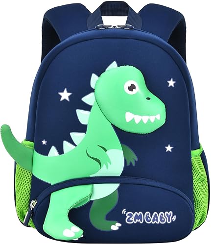 PXLVR Mochila infantil para niños de 3 a 6 años, mochila de jardín de infantes de dinosaurio para niños y niñas, mochila preescolar, azul (Blue1),