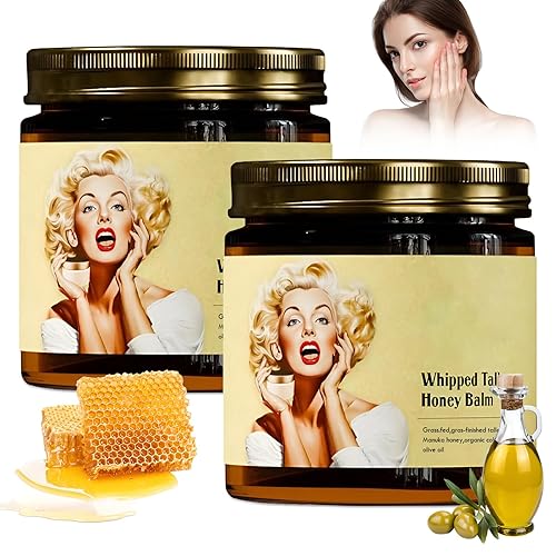 Tallow batida de ternera y bálsamo de miel de manuka, sebo facial y bálsamo de miel, crema hidratante facial nutritiva orgánica, crema hidratante,